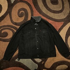 XXL Black Levi Jean Sharpa Jacket